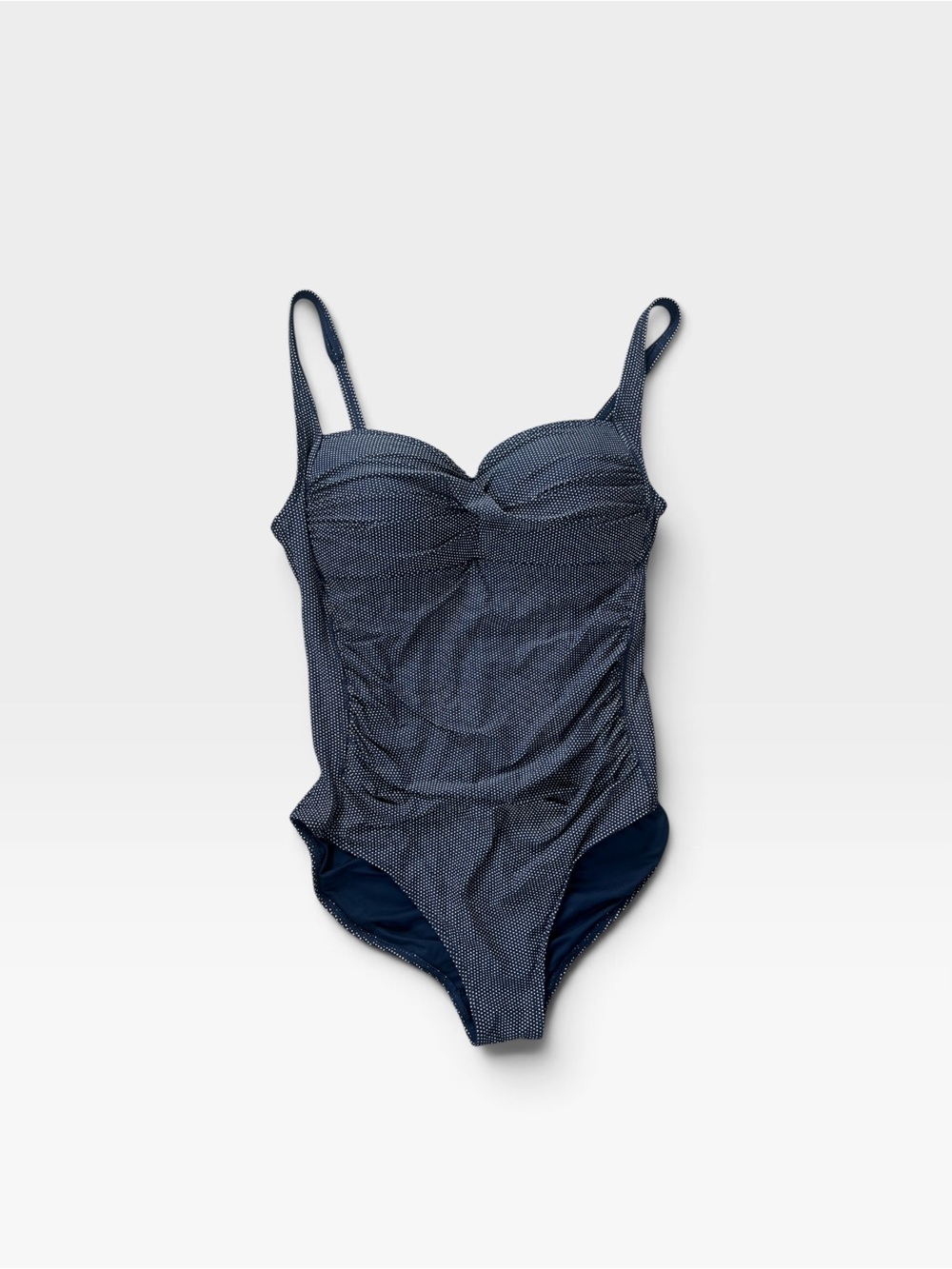 Nip Tuck Classic Navy Textured One-Piece Swimsuit